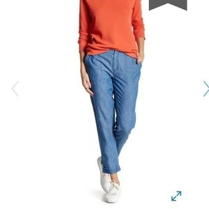 Soft Joie Chambray Eron Crop Cuff Pants